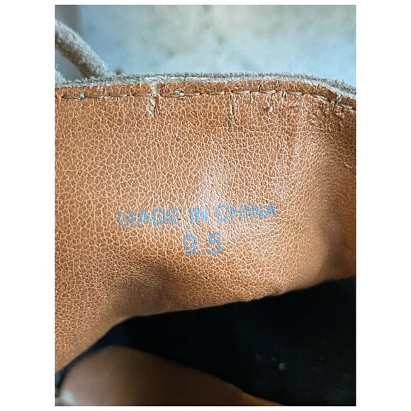 Dolce Vita "Pace" Tan Suede Booties Wedge Heel Lace-Up Women's Size 9.5 - Picture 9 of 10